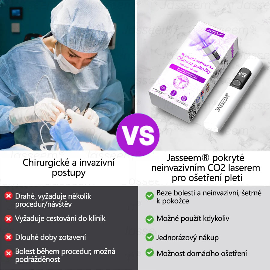 Jasseem® Pokročilá neinvazivní CO₂ laserová tužka pro obnovu pleti 🎉🎉 (Šetrně odstraňuje bradavice, pigmentové skvrny, stařecké skvrny a kožní výrůstky – bez bolesti a komplikací!)