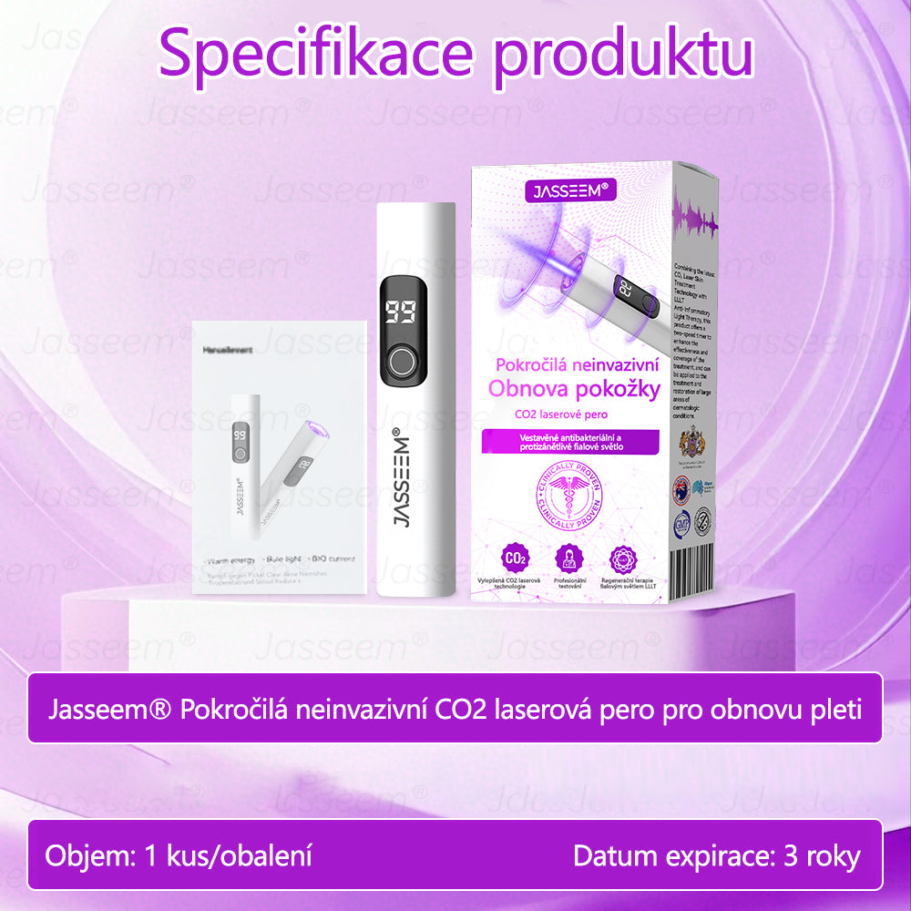 Jasseem® Pokročilá neinvazivní CO₂ laserová tužka pro obnovu pleti 🔦🔦 (Šetrně odstraňuje bradavice, pigmentové skvrny, stařecké skvrny a kožní výrůstky – bez bolesti a komplikací!)